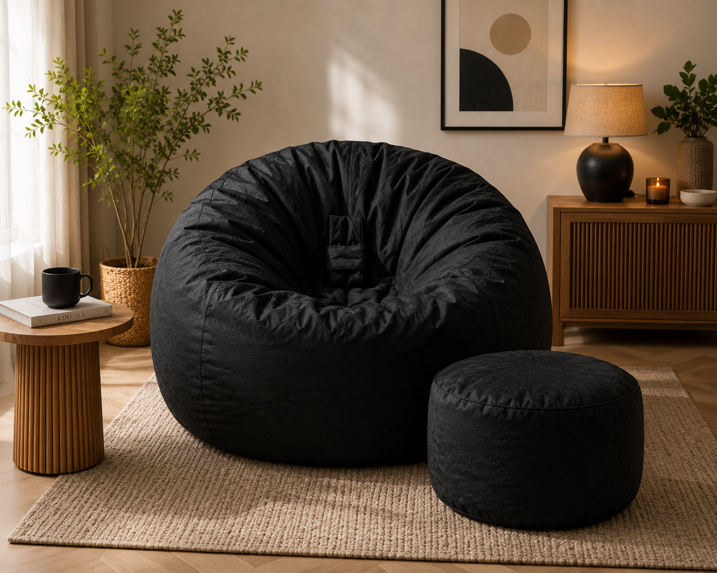 Premium Velvet Bean Bag Chair – Soft & Stylish Comfort